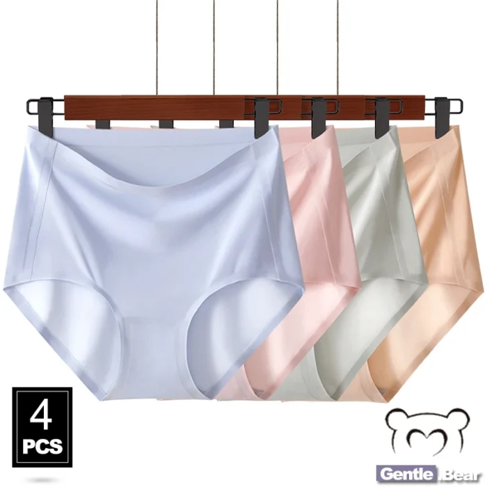 Ice Silk Underwear Women Panties 4XL